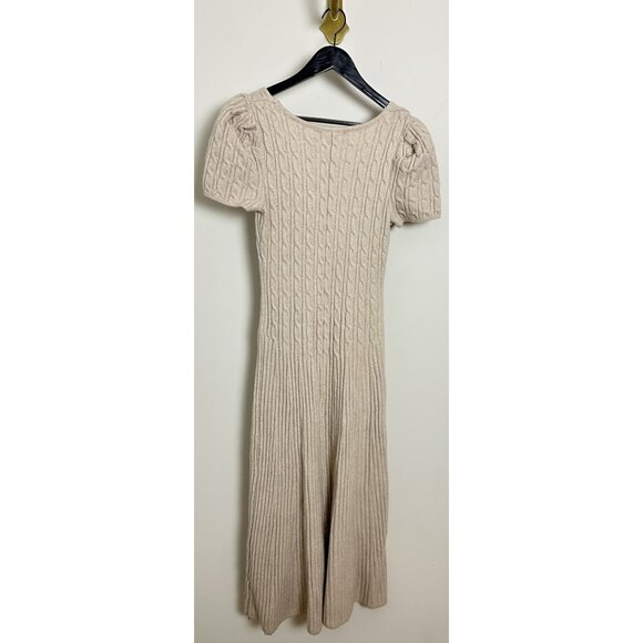 FREE PEOPLE Madsen Midi Dress in Oatmilk Size Large - Picture 8 of 13